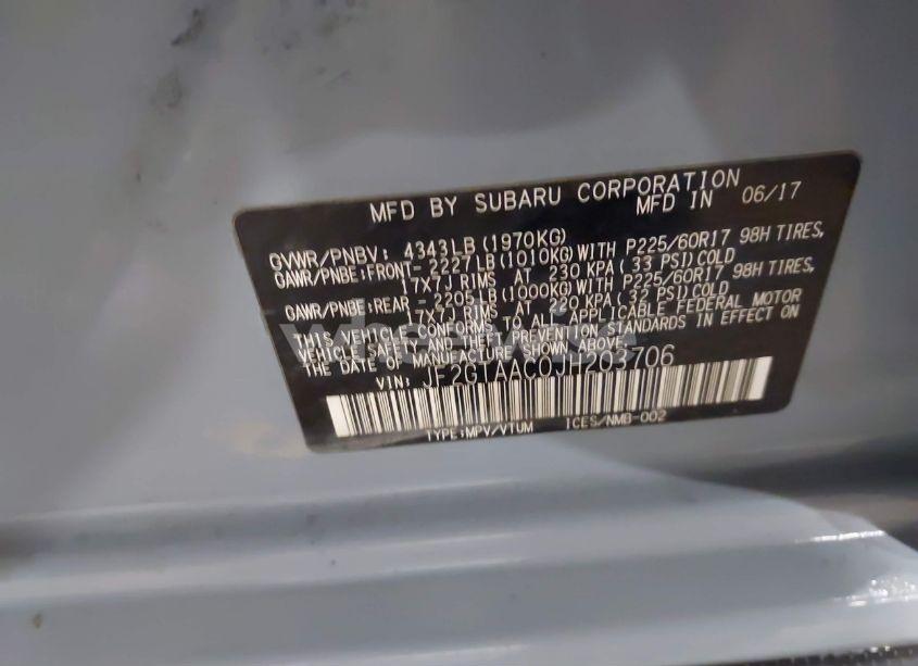 Photo 9 of 2018 Subaru Crosstrek 2.0I (VIN JF2GTAAC0JH203706)