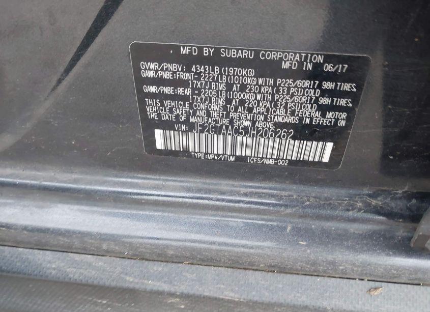 Photo 9 of 2018 Subaru Crosstrek 2.0I (VIN JF2GTAAC5JH206262)