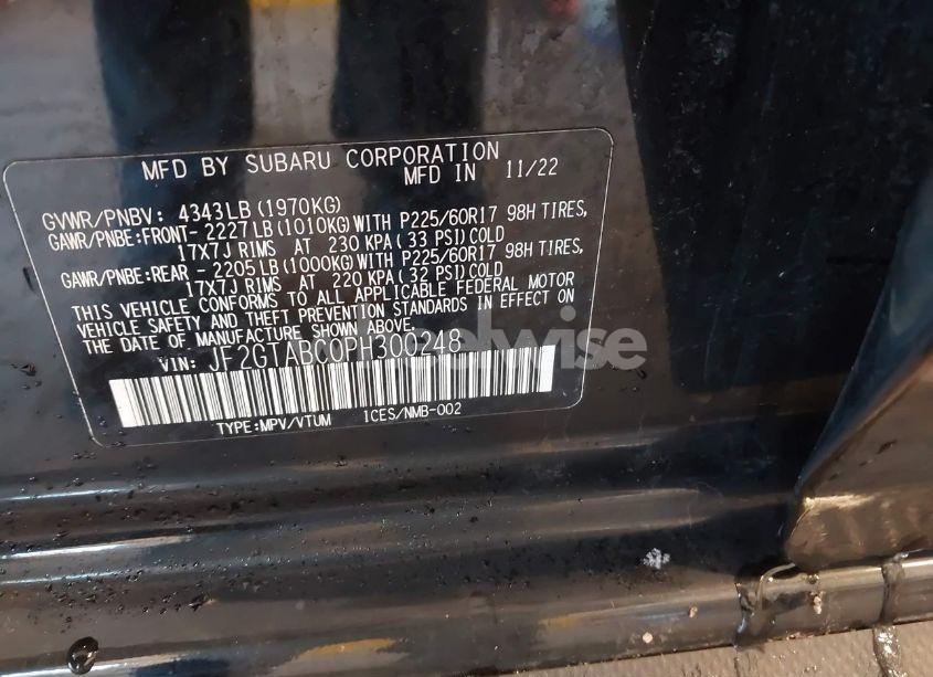 Photo 9 of 2023 Subaru Crosstrek (VIN JF2GTABC0PH300248)