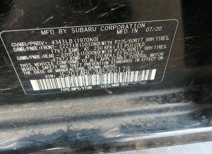 Photo 9 of 2021 Subaru Crosstrek (VIN JF2GTABC2M8226178)