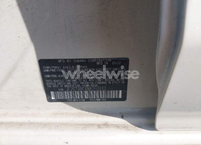 Photo 9 of 2022 Subaru Crosstrek (VIN JF2GTABC4N8250337)