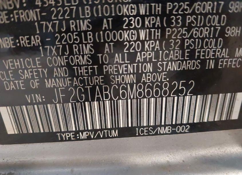 Photo 9 of 2021 Subaru Crosstrek (VIN JF2GTABC6M8668252)