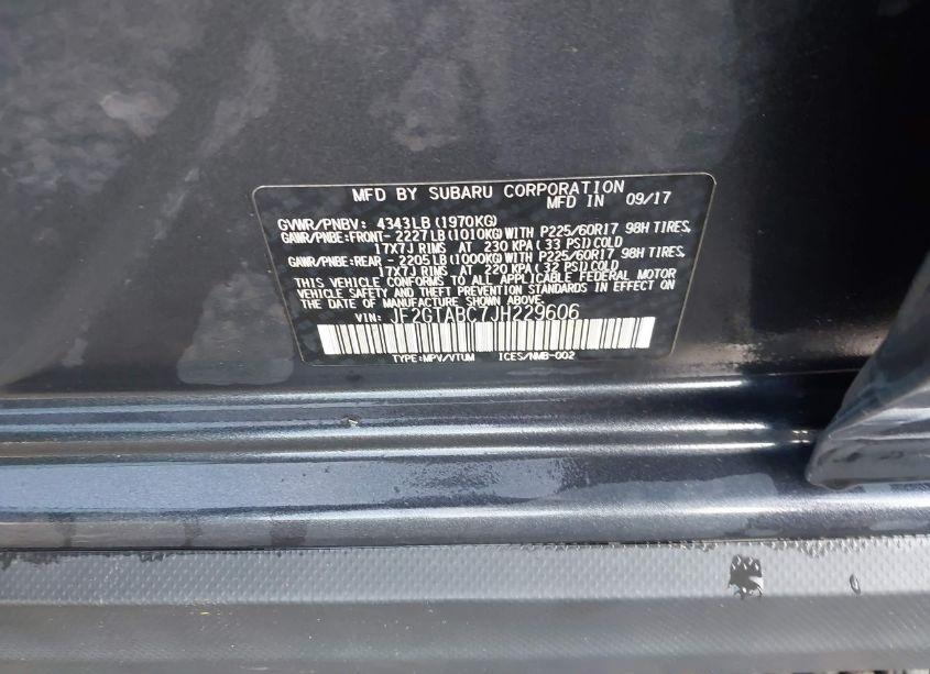 Photo 9 of 2018 Subaru Crosstrek 2.0I PREMIUM (VIN JF2GTABC7JH229606)