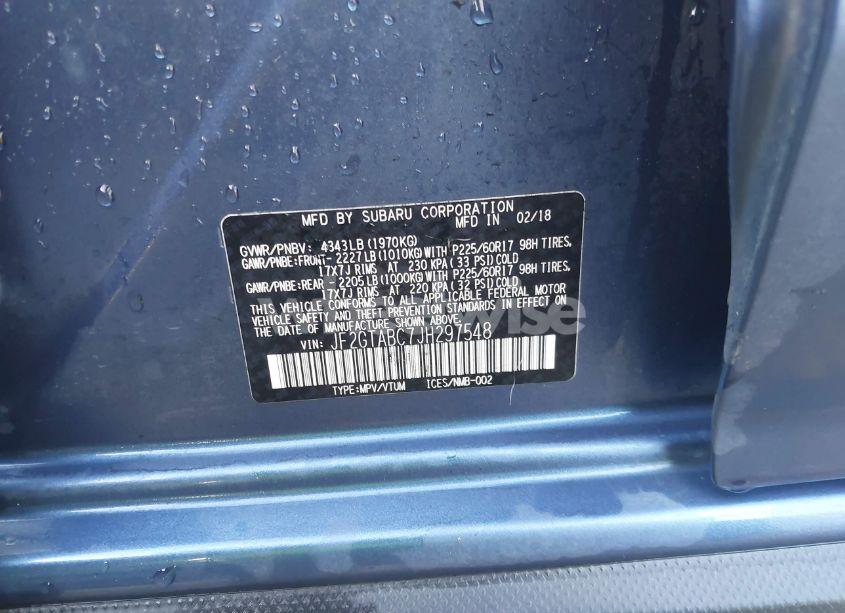 Photo 9 of 2018 Subaru Crosstrek 2.0I PREMIUM (VIN JF2GTABC7JH297548)