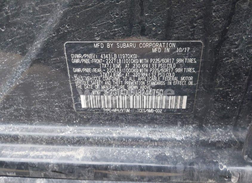 Photo 9 of 2018 Subaru Crosstrek 2.0I PREMIUM (VIN JF2GTADC5J8244750)