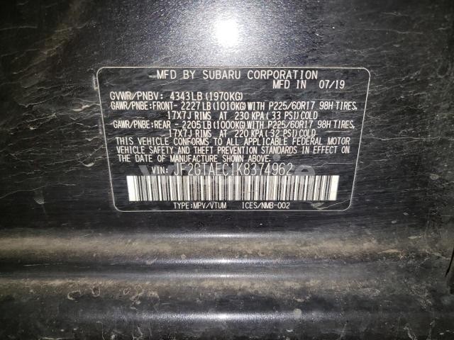 Photo 7 of 2019 SUBARU CROSSTREK PREMIUM N/A (VIN JF2GTAEC1K8374962)