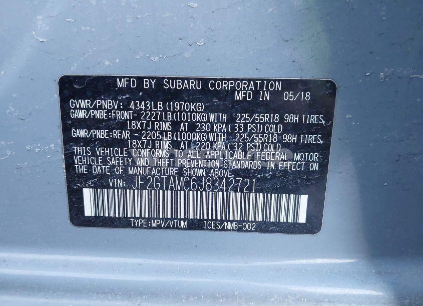 Photo 9 of 2018 Subaru Crosstrek 2.0I LIMITED (VIN JF2GTAMC6J8342721)