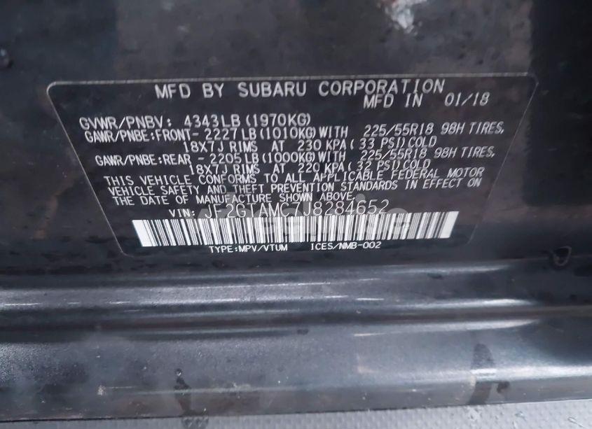 Photo 9 of 2018 Subaru Crosstrek 2.0I LIMITED (VIN JF2GTAMC7J8284652)