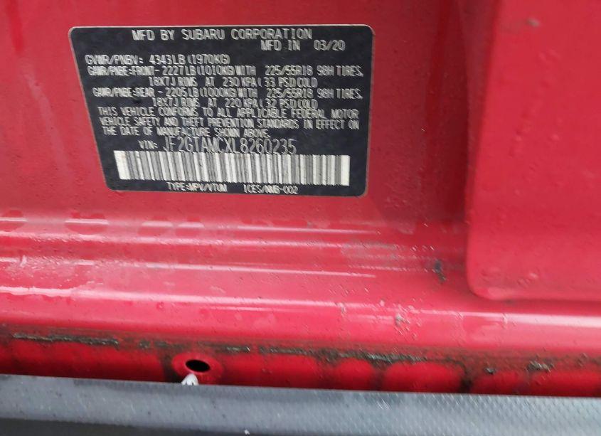 Photo 9 of 2020 Subaru Crosstrek LIMITED (VIN JF2GTAMCXL8260235)