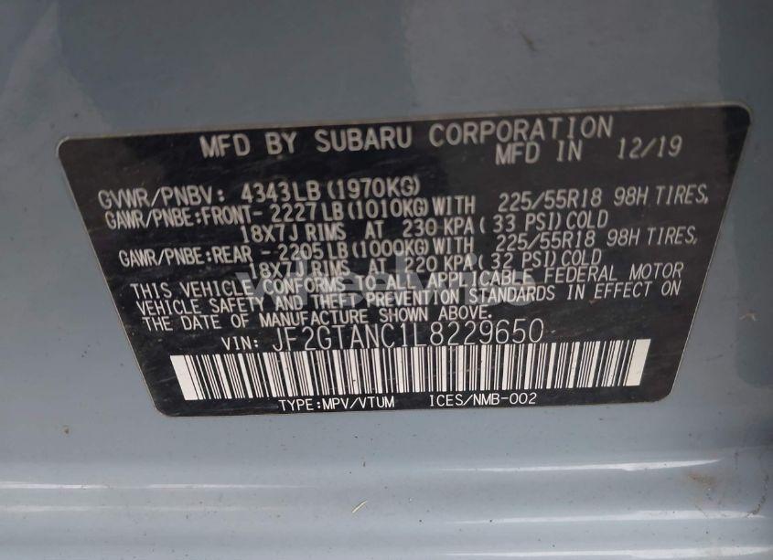 Photo 9 of 2020 Subaru Crosstrek LIMITED (VIN JF2GTANC1L8229650)