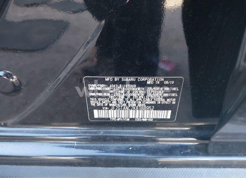 Photo 9 of 2019 Subaru Crosstrek 2.0I LIMITED (VIN JF2GTANC2K8388952)