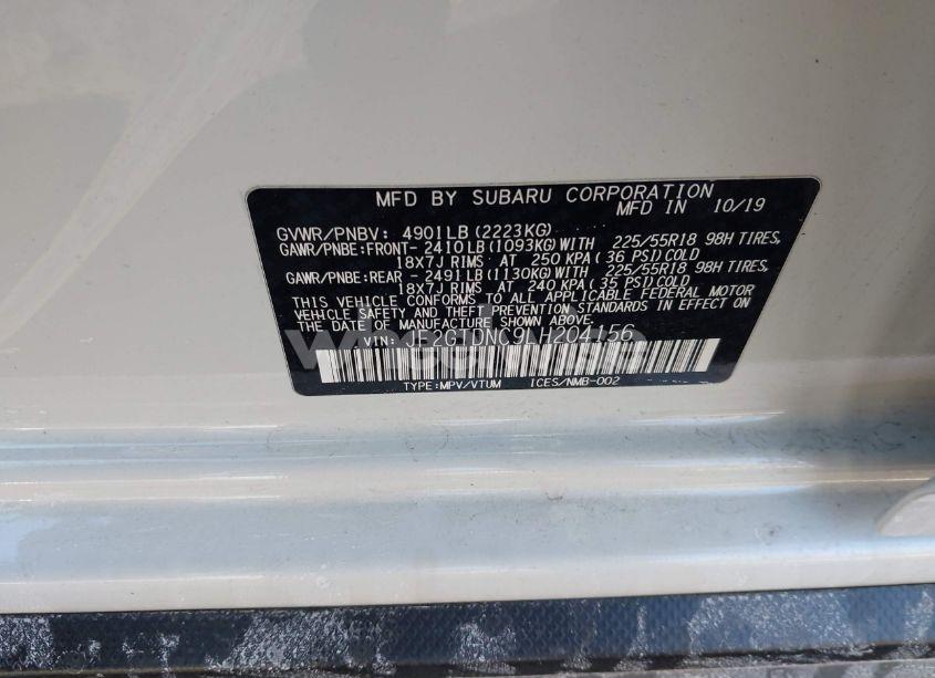 Photo 9 of 2020 Subaru Crosstrek HYBRID (VIN JF2GTDNC9LH204156)