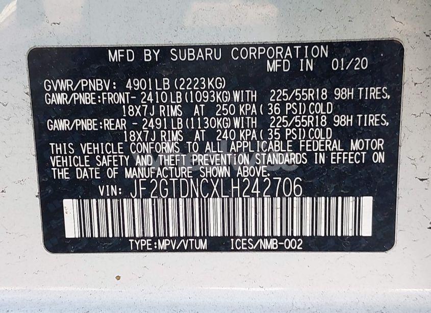 Photo 9 of 2020 Subaru Crosstrek HYBRID (VIN JF2GTDNCXLH242706)