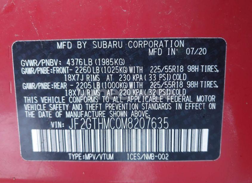 Photo 9 of 2021 Subaru Crosstrek LIMITED (VIN JF2GTHMC0M8207635)