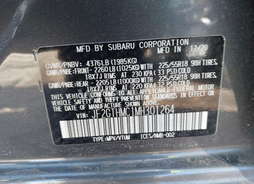 Photo 9 of 2021 Subaru Crosstrek LIMITED (VIN JF2GTHMC1MH301264)