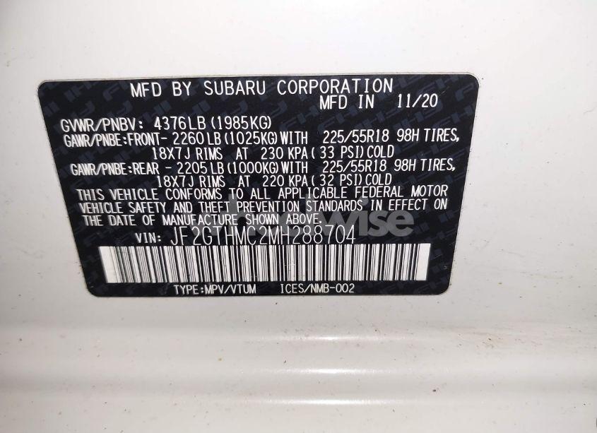 Photo 9 of 2021 Subaru Crosstrek LIMITED (VIN JF2GTHMC2MH288704)