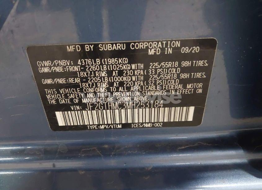 Photo 9 of 2021 Subaru Crosstrek LIMITED (VIN JF2GTHMC3MH253184)