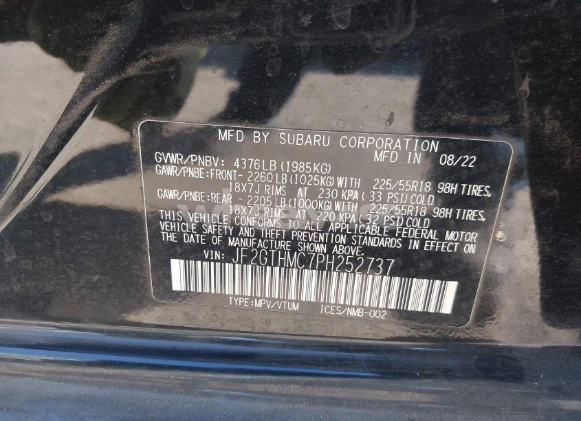 Photo 9 of 2023 Subaru Crosstrek LIMITED (VIN JF2GTHMC7PH252737)