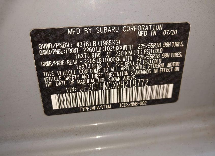 Photo 9 of 2021 Subaru Crosstrek LIMITED (VIN JF2GTHMCXMH218772)