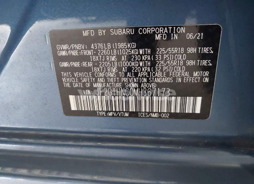 Photo 9 of 2021 Subaru Crosstrek LIMITED (VIN JF2GTHNC0MH367173)