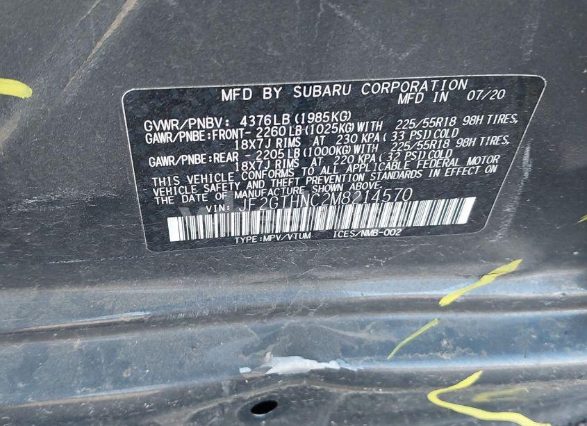 Photo 9 of 2021 Subaru Crosstrek LIMITED (VIN JF2GTHNC2M8214570)