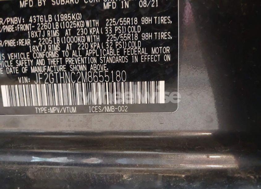 Photo 9 of 2021 Subaru Crosstrek LIMITED (VIN JF2GTHNC2M8655180)