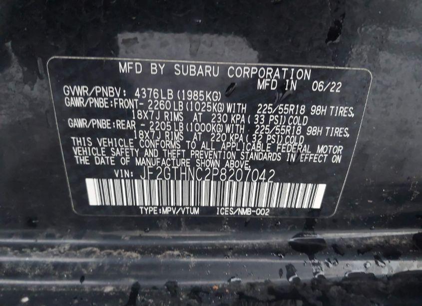 Photo 5 of 2023 Subaru Crosstrek LIMITED (VIN JF2GTHNC2P8207042)