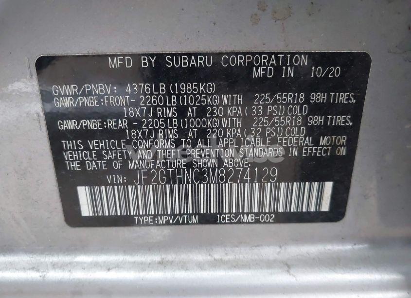 Photo 9 of 2021 Subaru Crosstrek LIMITED (VIN JF2GTHNC3M8274129)