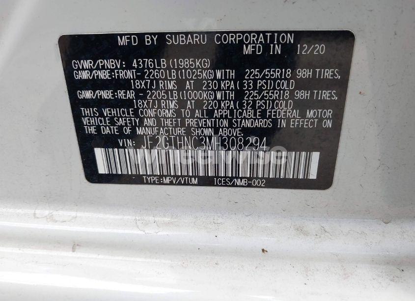 Photo 9 of 2021 Subaru Crosstrek LIMITED (VIN JF2GTHNC3MH308294)