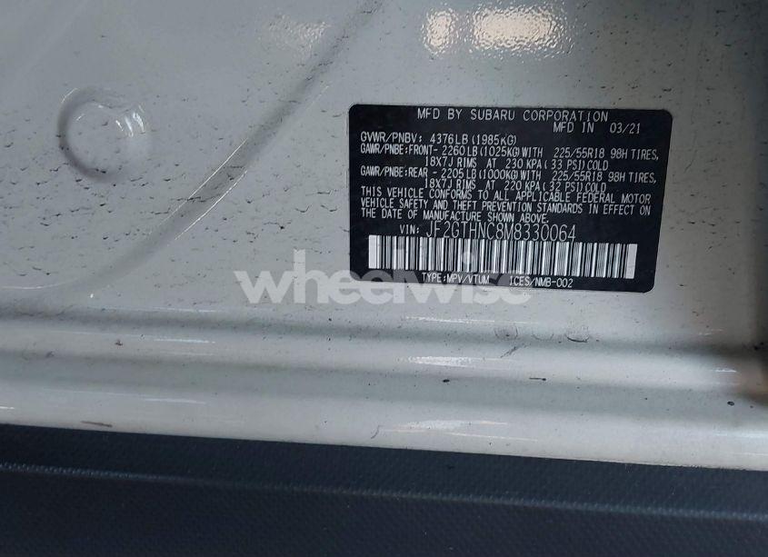 Photo 9 of 2021 Subaru Crosstrek LIMITED (VIN JF2GTHNC8M8330064)