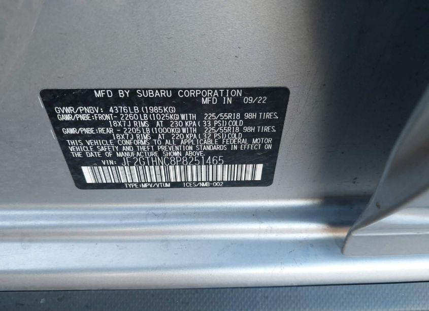 Photo 9 of 2023 Subaru Crosstrek LIMITED (VIN JF2GTHNC8P8251465)