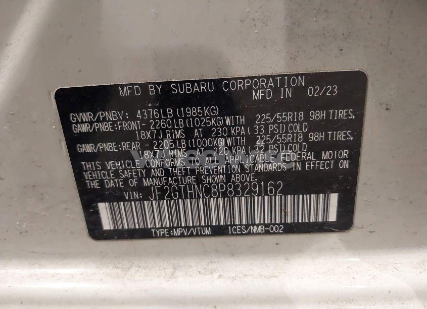 Photo 9 of 2023 Subaru Crosstrek LIMITED (VIN JF2GTHNC8P8329162)