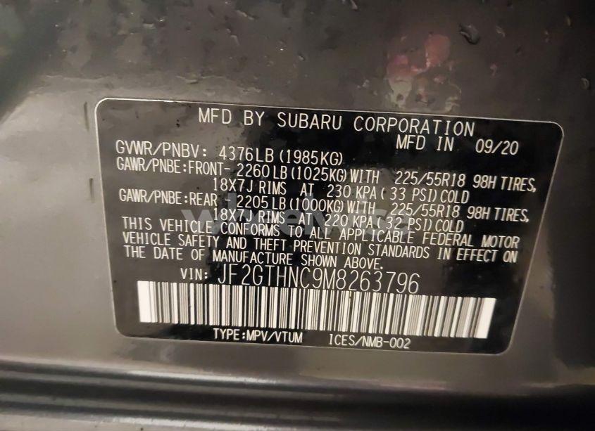 Photo 9 of 2021 Subaru Crosstrek LIMITED (VIN JF2GTHNC9M8263796)