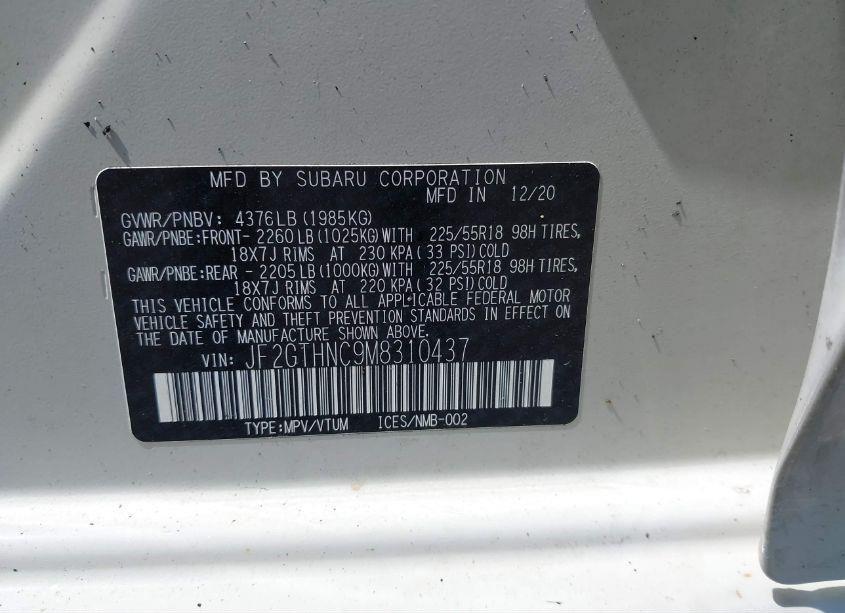 Photo 9 of 2021 Subaru Crosstrek LIMITED (VIN JF2GTHNC9M8310437)