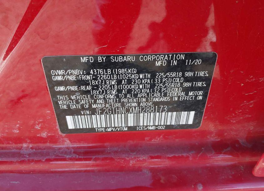 Photo 9 of 2021 Subaru Crosstrek LIMITED (VIN JF2GTHNCXMH288173)