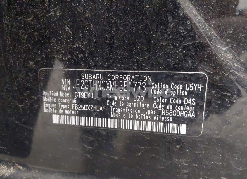 Photo 9 of 2021 Subaru Crosstrek LIMITED (VIN JF2GTHNCXMH351773)