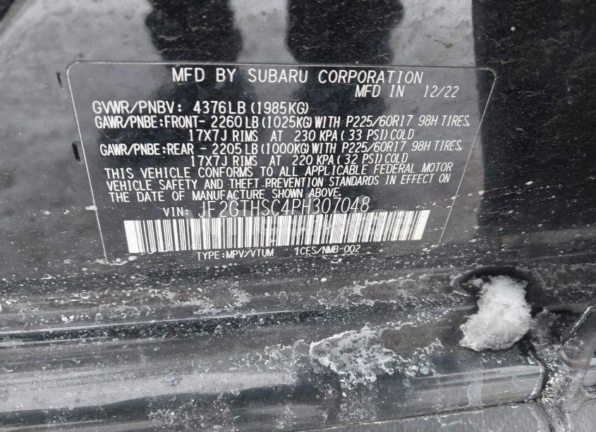 Photo 9 of 2023 Subaru Crosstrek SPORT (VIN JF2GTHSC4PH307048)