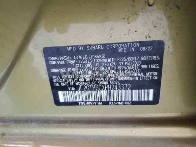 Photo 7 of 2023 SUBARU CROSSTREK SPORT (VIN JF2GTHSCXPH243372)