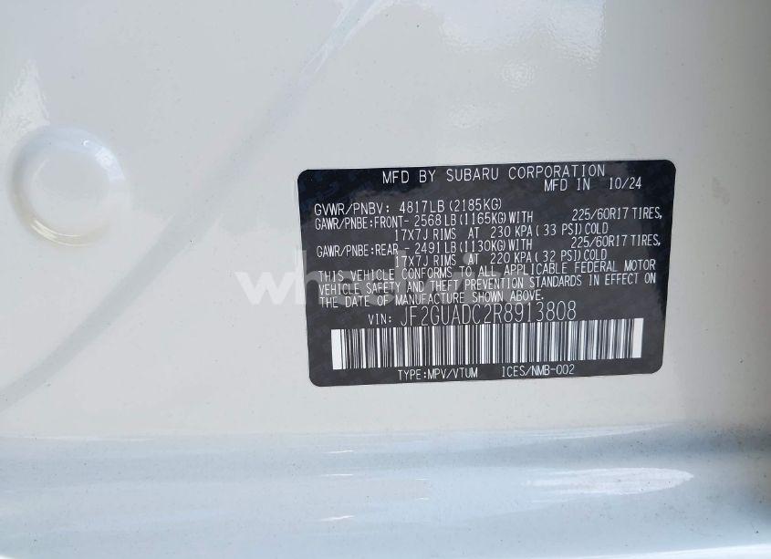 Photo 9 of 2024 Subaru Crosstrek PREMIUM (VIN JF2GUADC2R8913808)