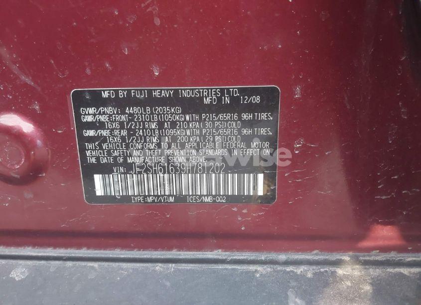 Photo 9 of 2009 Subaru Forester 2.5X (VIN JF2SH61639H781202)