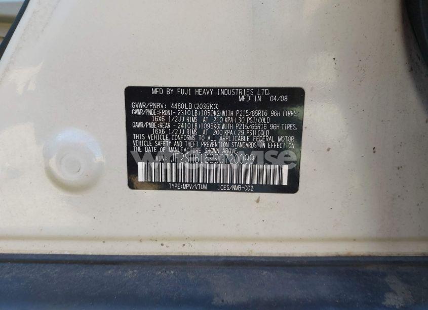 Photo 9 of 2009 Subaru Forester 2.5X (VIN JF2SH61699G720099)