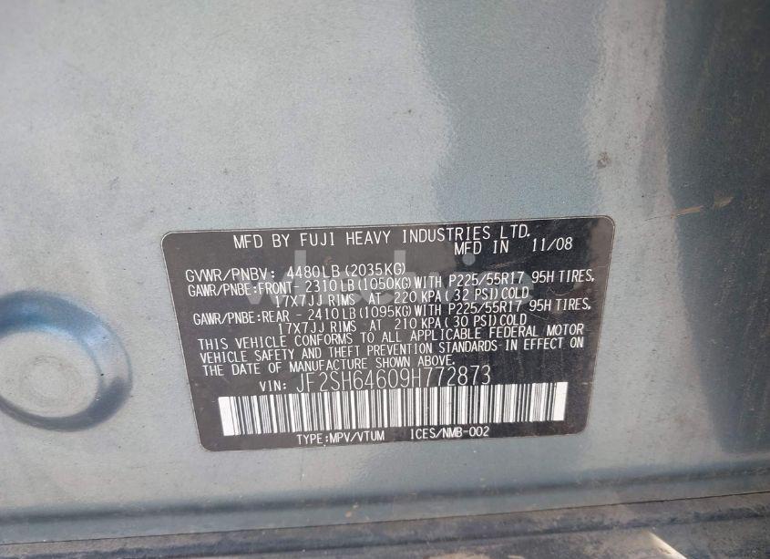 Photo 9 of 2009 Subaru Forester 2.5X LIMITED (VIN JF2SH64609H772873)