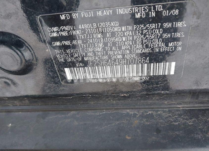 Photo 9 of 2009 Subaru Forester 2.5X L.L. BEAN EDITION (VIN JF2SH64649H707864)