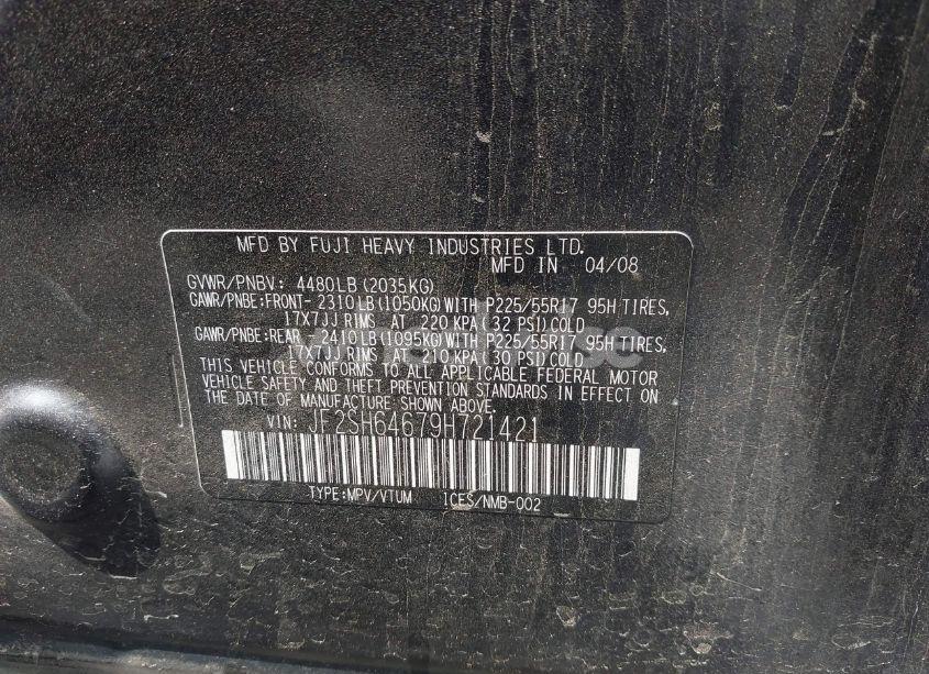 Photo 9 of 2009 Subaru Forester 2.5X LIMITED (VIN JF2SH64679H721421)