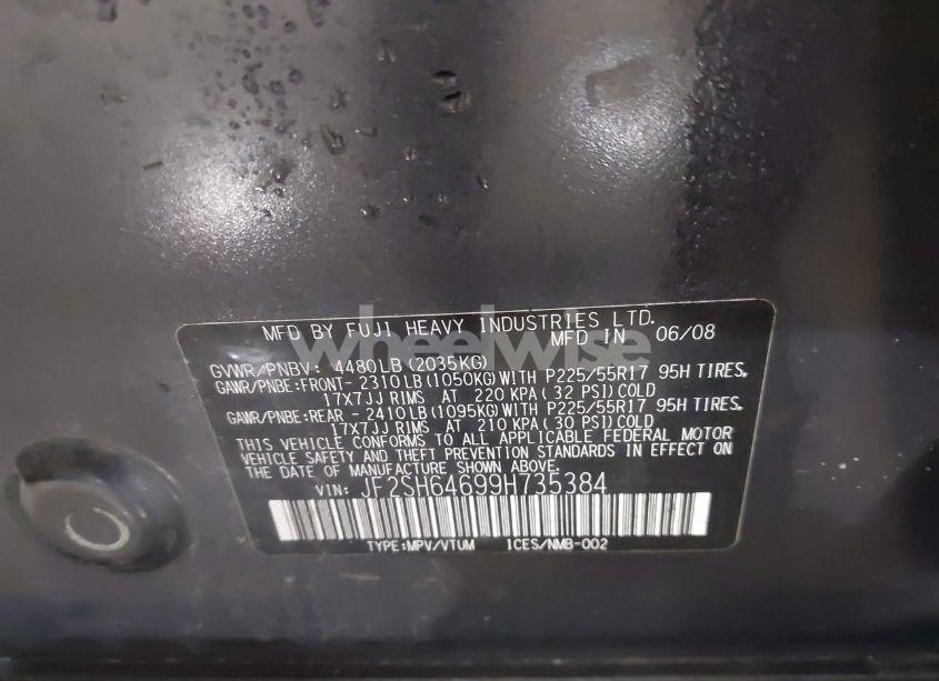 Photo 9 of 2009 Subaru Forester (NATL) X LIMITED (VIN JF2SH64699H735384)