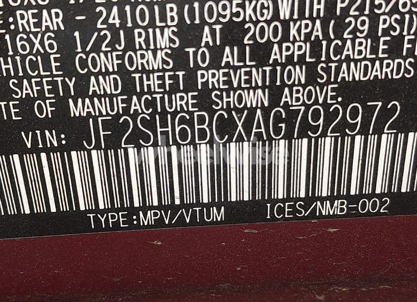 Photo 9 of 2010 Subaru Forester 2.5X (VIN JF2SH6BCXAG792972)