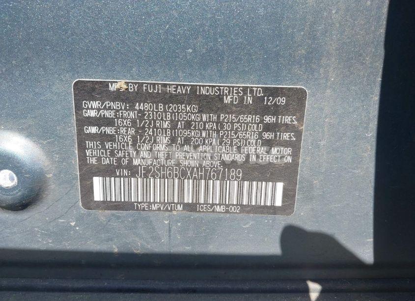 Photo 9 of 2010 Subaru Forester 2.5X (VIN JF2SH6BCXAH767189)