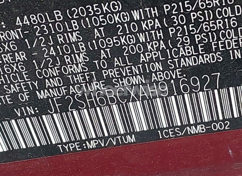 Photo 9 of 2010 Subaru Forester 2.5X (VIN JF2SH6BCXAH916927)