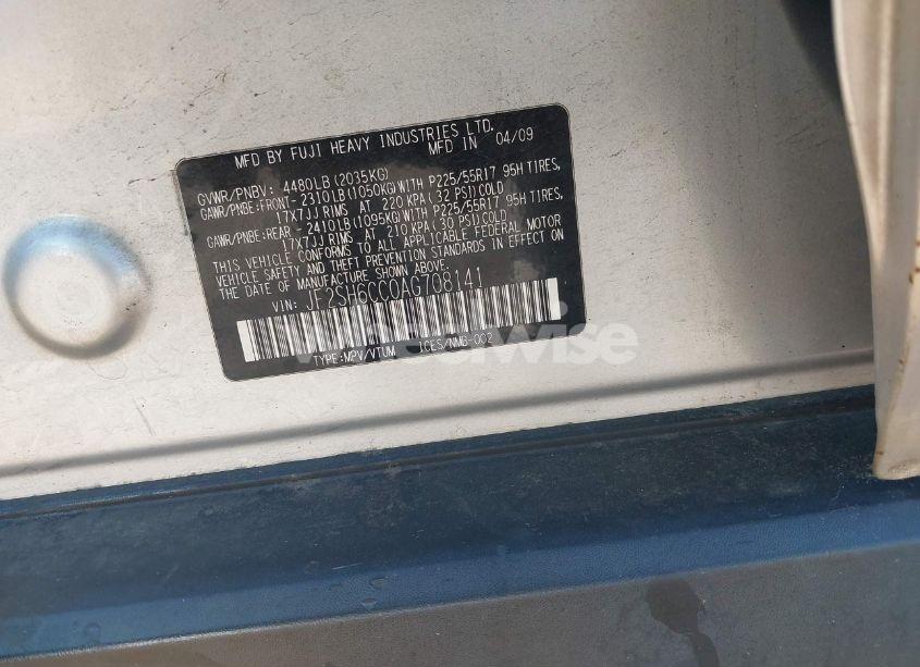 Photo 9 of 2010 Subaru Forester 2.5X PREMIUM (VIN JF2SH6CC0AG708141)