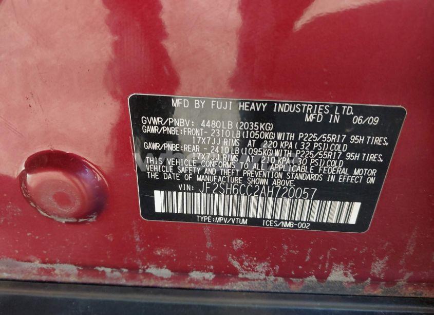 Photo 9 of 2010 Subaru Forester 2.5X PREMIUM (VIN JF2SH6CC2AH720057)